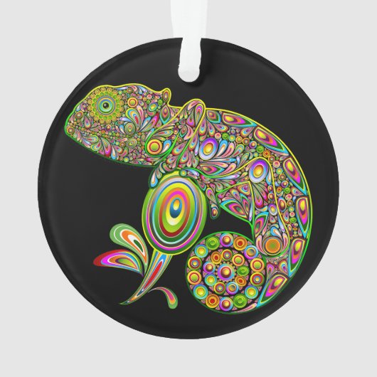 Chameleon Psychedelic Fantasy Ornament (achterkant)