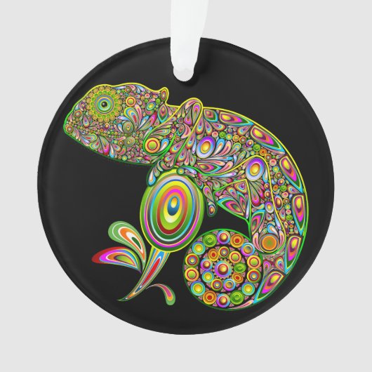 Chameleon Psychedelic Fantasy Ornament (voorkant)