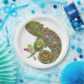 Chameleon Psychedelic Fantasy Papieren Bordje (Feest)