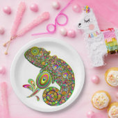Chameleon Psychedelic Fantasy Papieren Bordje (Feest)