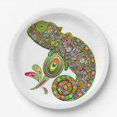 Chameleon Psychedelic Fantasy Papieren Bordje (Voorkant)