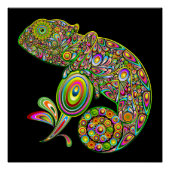 Chameleon Psychedelic Fantasy Perfect Poster (Voorkant)