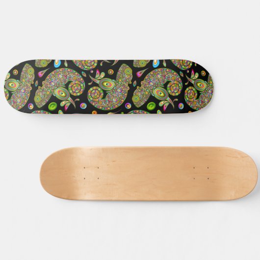 Chameleon Psychedelic Fantasy Persoonlijk Skateboard (Horizontaal)