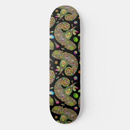 Chameleon Psychedelic Fantasy Persoonlijk Skateboard (Voorkant)