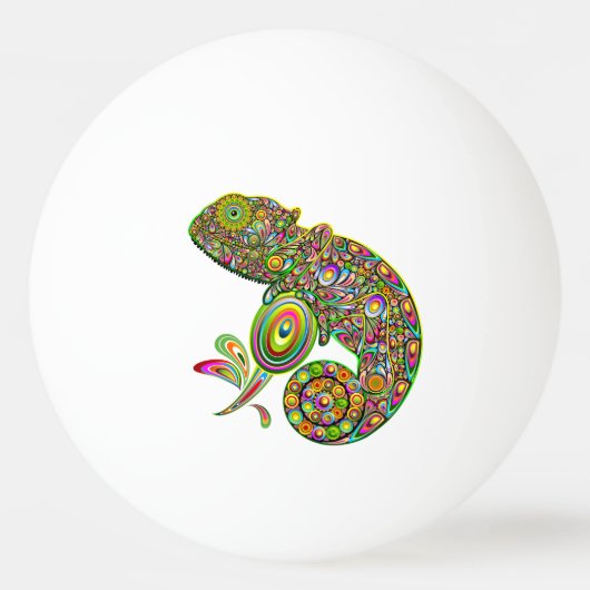Chameleon Psychedelic Fantasy Pingpongbal (Voorkant)