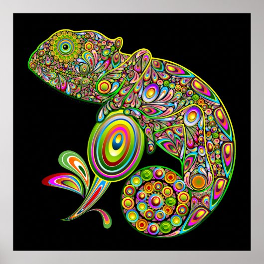 Chameleon Psychedelic Fantasy Poster (Voorkant)