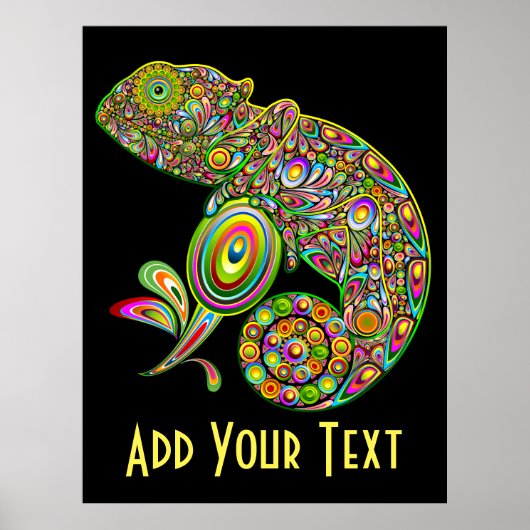 Chameleon Psychedelic Fantasy Poster (Voorkant)