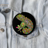 Chameleon Psychedelic Fantasy Ronde Button 4,0 Cm (In situ)