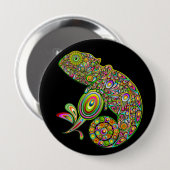 Chameleon Psychedelic Fantasy Ronde Button 4,0 Cm (Voorkant /achterkant)