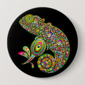 Chameleon Psychedelic Fantasy Ronde Button 4,0 Cm (Voorkant)