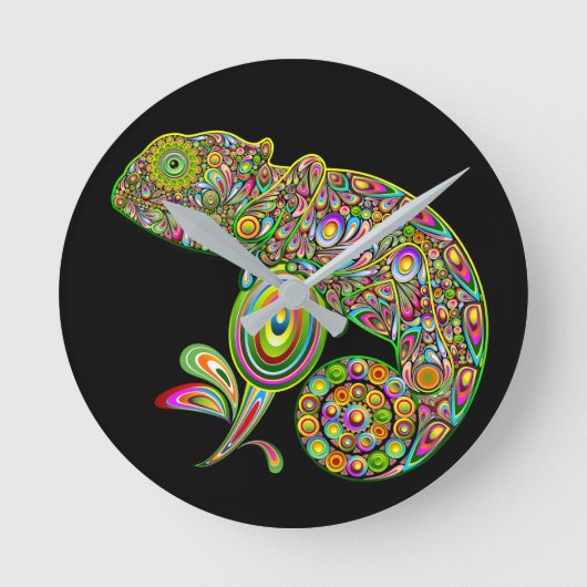 Chameleon Psychedelic Fantasy Ronde Klok (Voorkant)