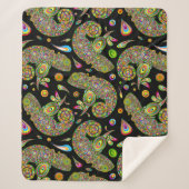 Chameleon Psychedelic Fantasy Sherpa Deken (Voorkant)