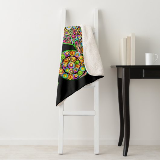 Chameleon Psychedelic Fantasy Sherpa Deken (In situ)