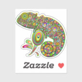 Chameleon Psychedelic Fantasy Sticker (Vel)