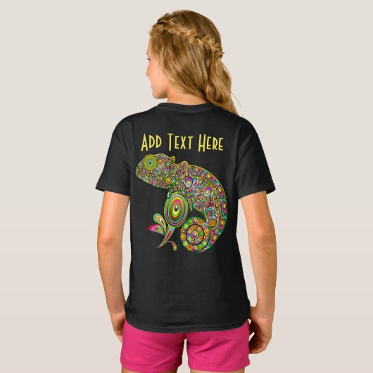 Chameleon Psychedelic Fantasy T-shirt (Achterkant volledig)