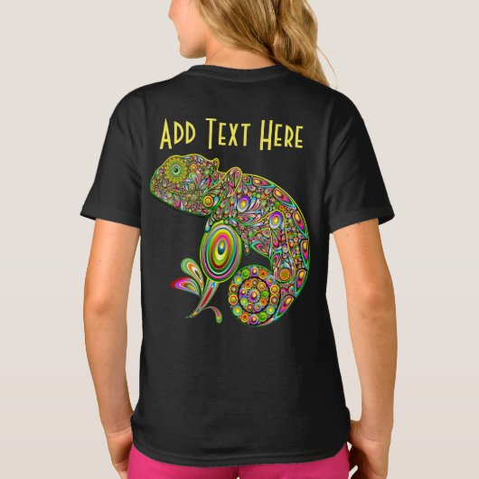 Chameleon Psychedelic Fantasy T-shirt (Achterkant)