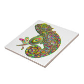 Chameleon Psychedelic Fantasy Tegeltje (Zijkant)