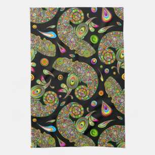 Chameleon Psychedelic Fantasy Theedoek