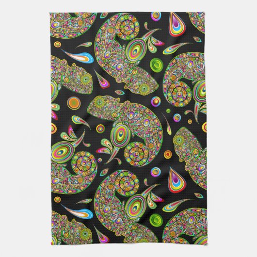 Chameleon Psychedelic Fantasy Theedoek (Verticaal)