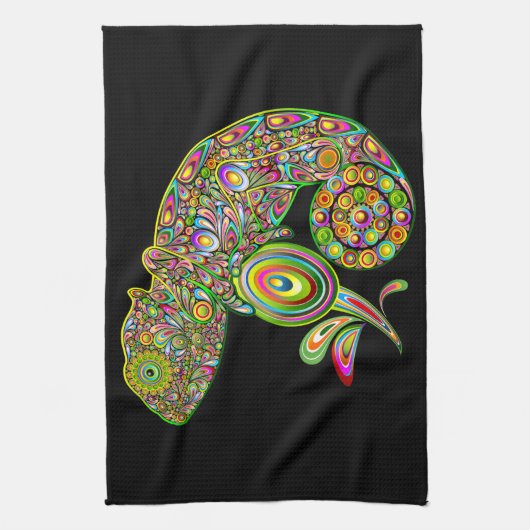 Chameleon Psychedelic Fantasy Theedoek (Verticaal)