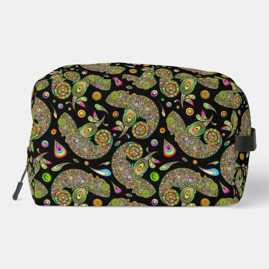 Chameleon Psychedelic Fantasy Toilettasje (Achterkant)