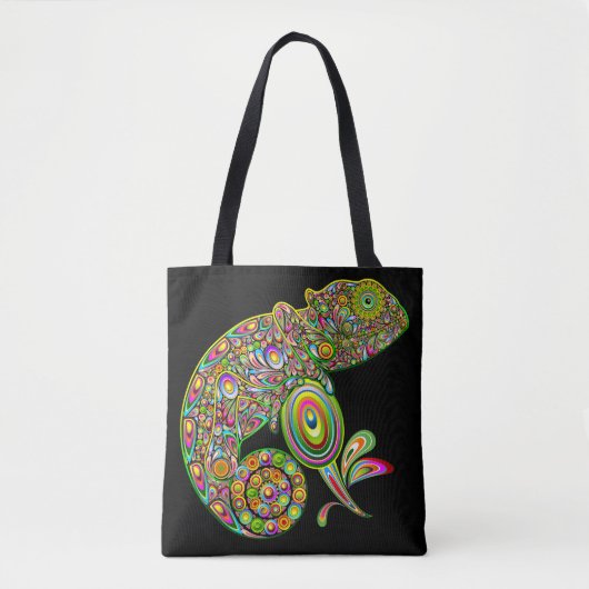 Chameleon Psychedelic Fantasy Tote Bag (Voorkant)
