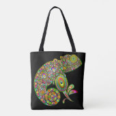 Chameleon Psychedelic Fantasy Tote Bag (Achterkant)