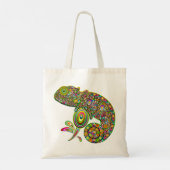 Chameleon Psychedelic Fantasy Tote Bag (Achterkant)