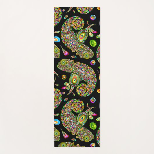 Chameleon Psychedelic Fantasy Yogamat (Voorkant)