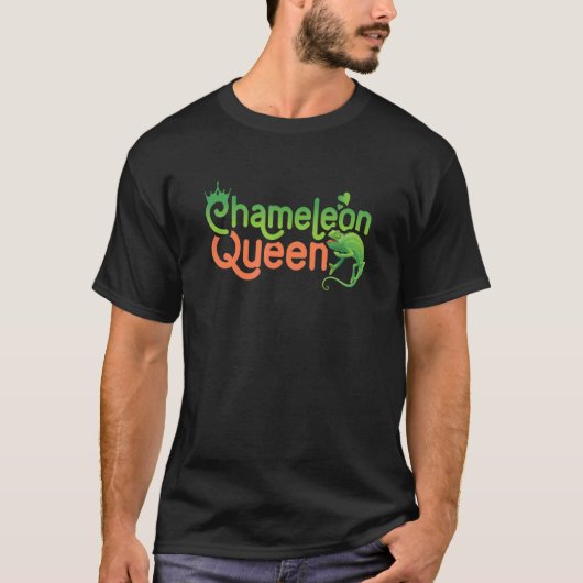 Chameleon Queen Chameleon Mom Lizard Reptile T-shirt (Voorkant)