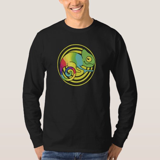 Chameleon Rainbow Colored Chameleons T-shirt (Voorkant)