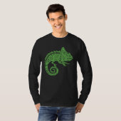 Chameleon Reptile Animal Aztec Maya Maori Tribal P T-shirt (Voorkant volledig)