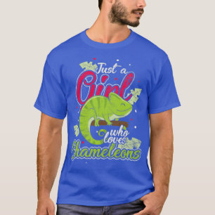 Chameleon Reptile Girl Retro Chameleons T-shirt
