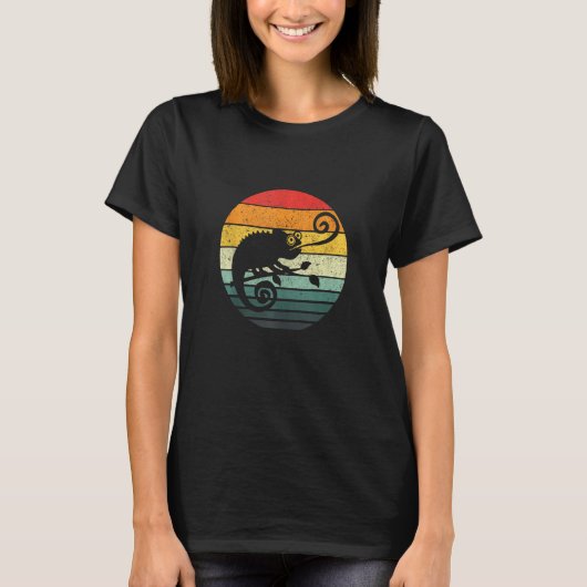 Chameleon Retro Sunset T-shirt (Voorkant)