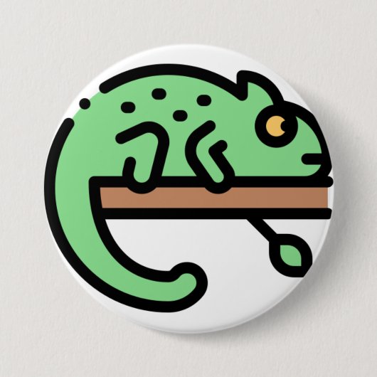 Chameleon Ronde Button 7,6 Cm (Voorkant)