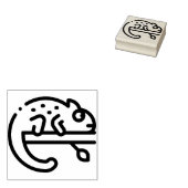 Chameleon Rubberstempel (Gestempeld)
