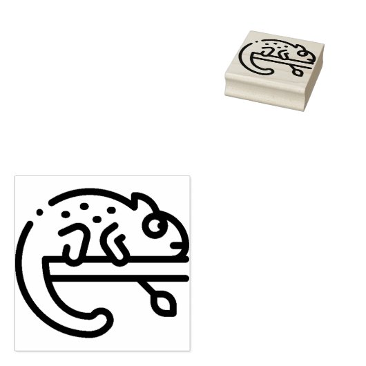 Chameleon Rubberstempel (Gestempeld)