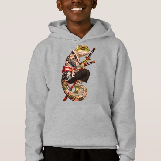 Chameleon Samurai – Getatoeëerde krijger met Katan (Voorkant)