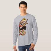 Chameleon Samurai – Getatoeëerde krijger met Katan T-shirt (Voorkant volledig)