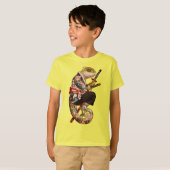 Chameleon Samurai – Getatoeëerde krijger met Katan T-shirt (Voorkant volledig)