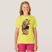Chameleon Samurai – Getatoeëerde krijger met Katan T-shirt (Voorkant volledig)