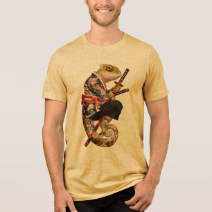 Chameleon Samurai - Getatoeëerde krijger met Katan Tri-Blend Shirt