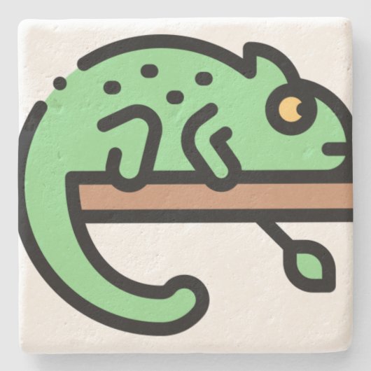 Chameleon Stenen Onderzetter (Voorkant)