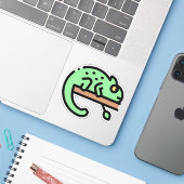 Chameleon Sticker (Laptop met iPhone)