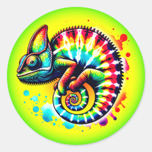 Chameleon Stropdas-Dye Ronde Sticker