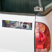 Chameleon Sugar Skull Art Bumpersticker (Op Truck)