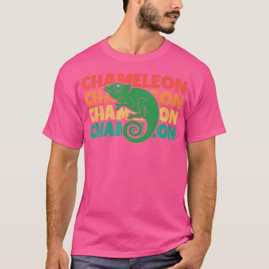 Chameleon tekst gesluierde Panther Chamaeleonidae  T-shirt (Voorkant)