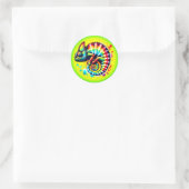 Chameleon Tie-Dye Ronde Sticker (Tas)