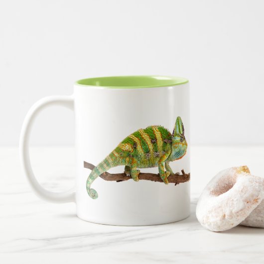 Chameleon Tweekleurige Koffiemok (Met donut)
