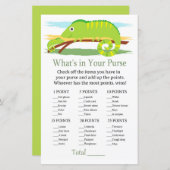 Chameleon Wat zit er in je baby shower met handtas (Voorkant / Achterkant)